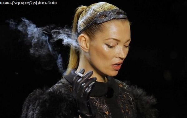 Kate Moss smoking on runway HD Wallpapers, Pictures, Images, Photos