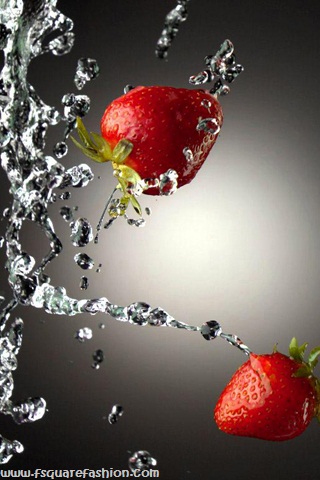 water strawberry HD Iphone Wallpapers