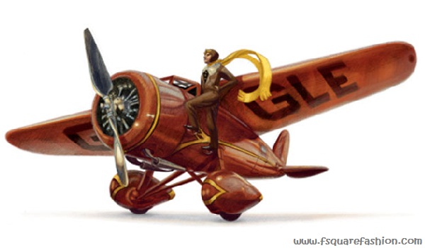 Amelia Earhart 115th Birthday Celebration by Google Doodle