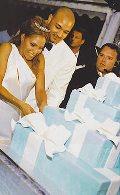 Toni Braxton and Keri Lewis's Tiffany Wedding Cake