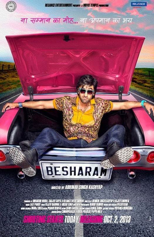 Besharam First Look Poster Is Revealed ft. Ranbeer Kapoor