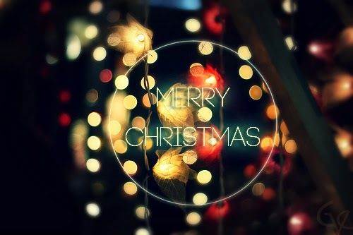 Merry Christmas Greetings Lights Background