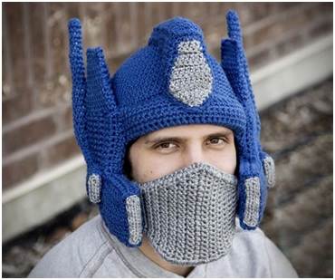 Transformers inspired crocheted mask pattern design ideas