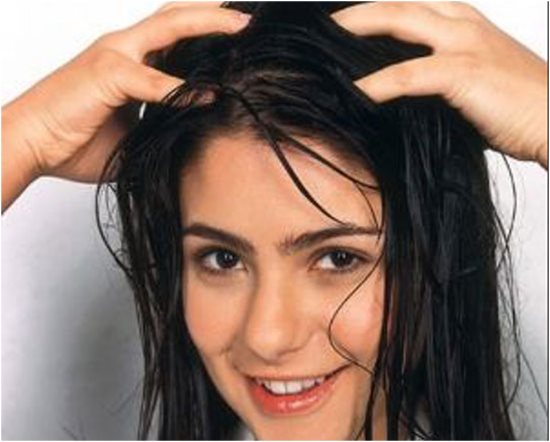 massaging your hair scalp