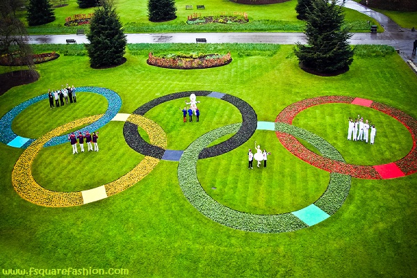 London Olympics Pics of Big Flowers Rings