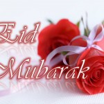 Roses Eid Mubarak Images with Quotes for DP