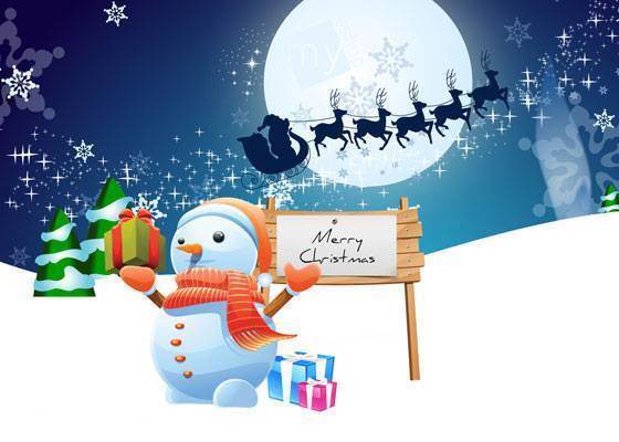 Lovely Christmas Snowman HD Wallpapers
