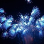 Diwali Blue Fireworks Crackers Backgrounds HD Wallpapers