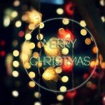 Merry Christmas Greetings Lights Background