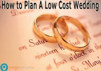 How to Plan A Low Cost Wedding