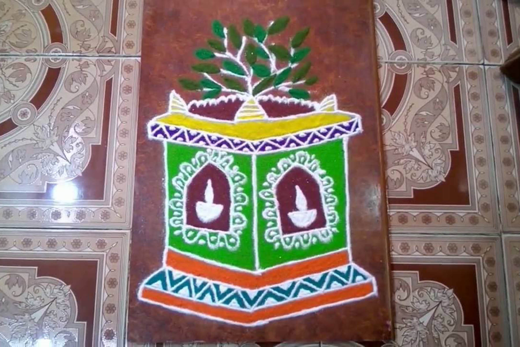 tulsi puja rangoli design wallpaper, picturer, wallpaper, phota, images ...