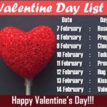 Valentine week list 2021 – Date and Schedule for Valentine’s Week
